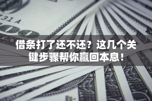 济南借条打了还不还？这几个关键步骤帮你赢回本息！