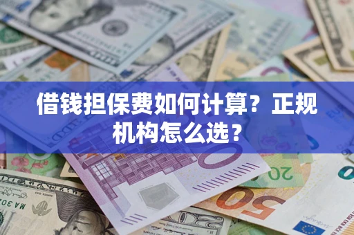 济南借钱担保费如何计算？正规机构怎么选？