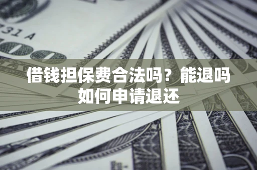 济南借钱担保费合法吗？能退吗如何申请退还